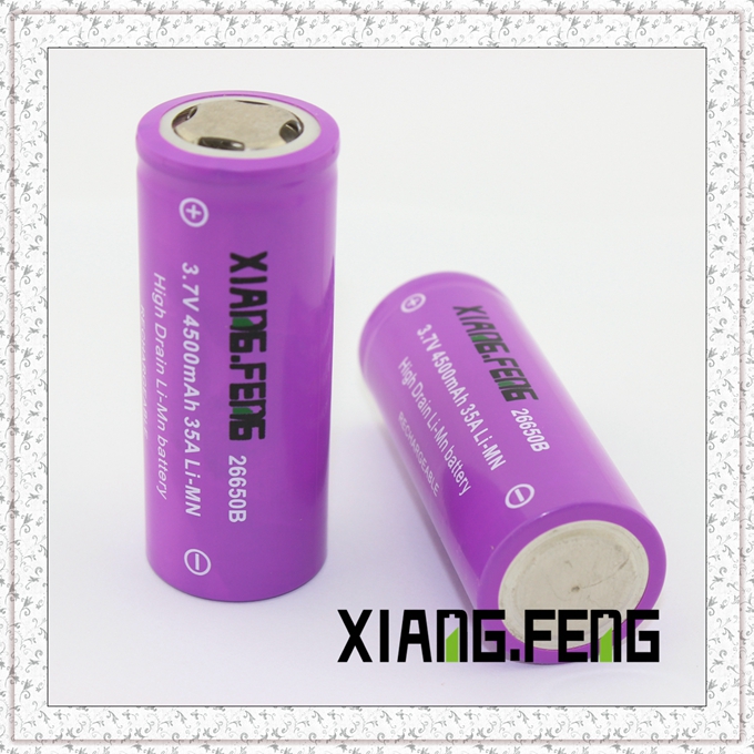 3.7V Xiangfeng 26650 4500mAh 35A Imr Rechargeable Lithium Battery Cheap Battery