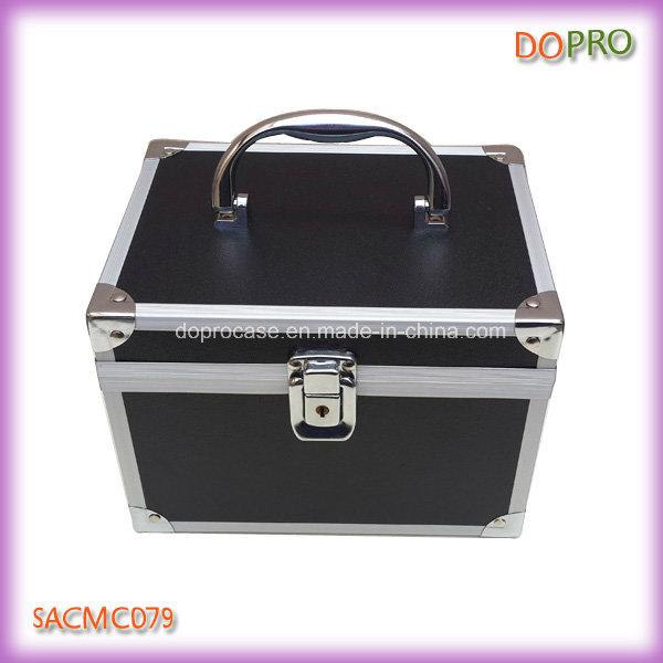 Cute Cosmetic Organizer Case Black PVC Makeup Boxes (SACMC079)