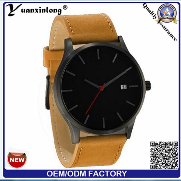 Yxl-552 2016 Fashion Man and Women Business Wrist Leather Mvmt Style Quartz Watch