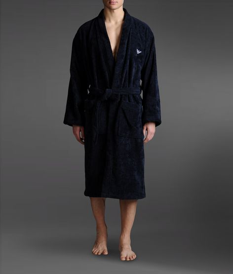 Men's 100% Cotton Terry Cloth Light Weight Woven Bathrobe Robe