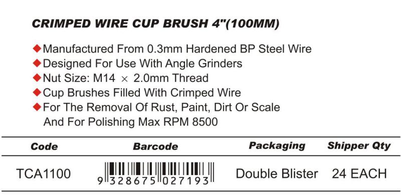 Power Tools Accessories Crimped Wire Cup Brush