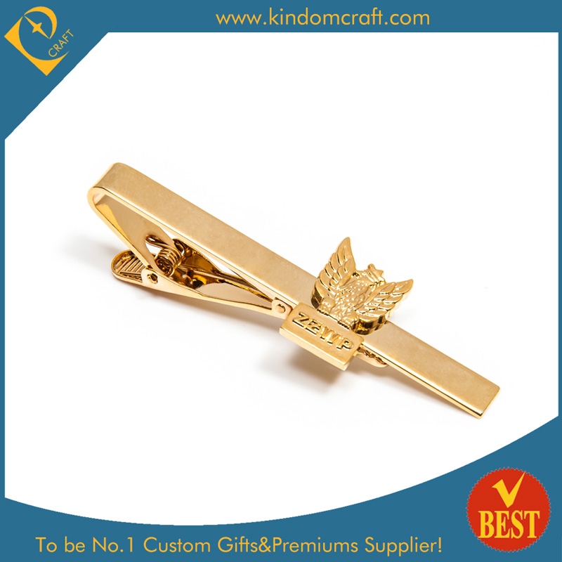 2015 Custom High Quality Golden Finish Metal Tie Clip for Sale