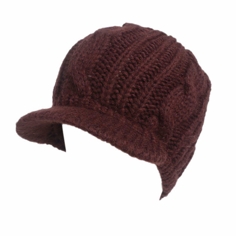 Women Knitted Female Warm Snapback Beanies Twisted Headgear Girl Cap Hat (HW132)