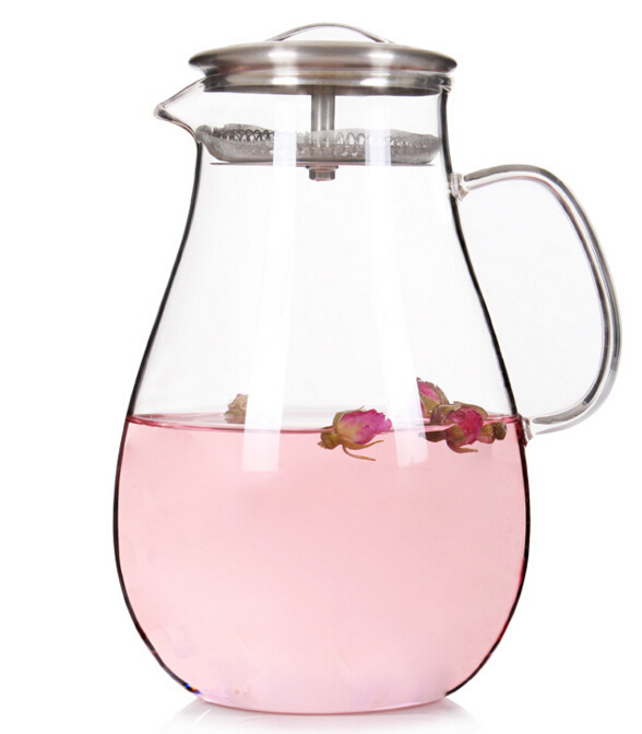 Heat Resistant Glass Kettle for Water and Drink and Coffee Glass Water Pot