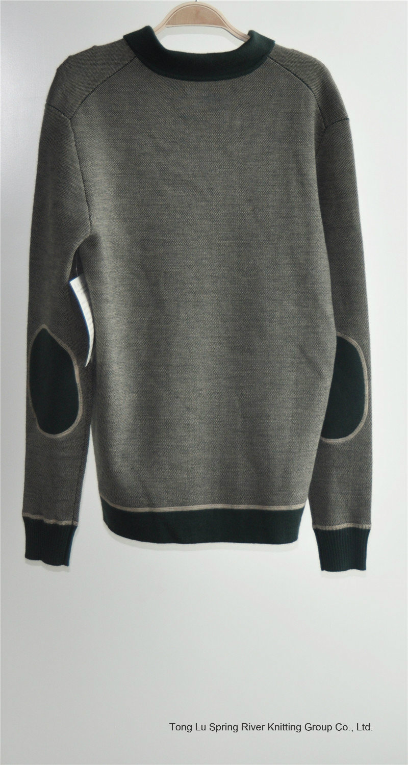 100% Wool Long Sleeve Pullover Man Sweater