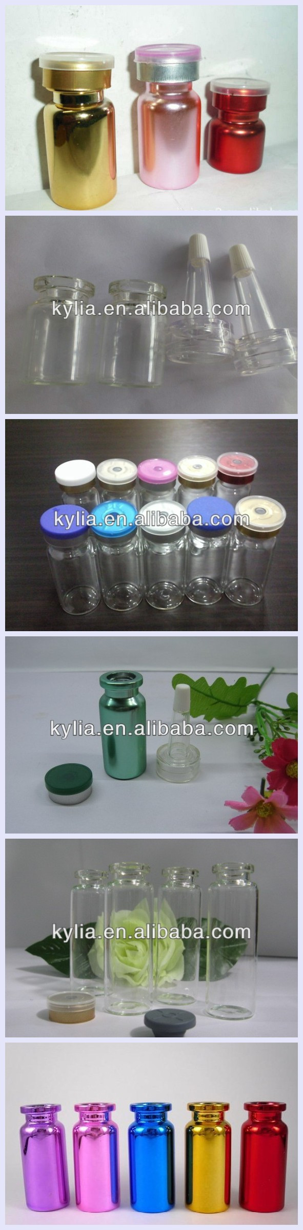 10ml Clear Flip off Cap Glass Vials