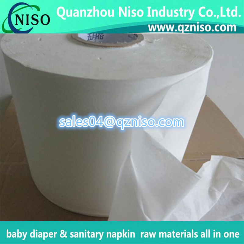 Carrier Tissue for Wrapping Jumbol Roll, Sanitary Napkin Raw Material, Baby Diaper Raw Materials with SGS