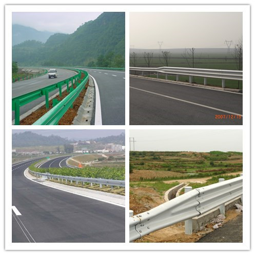 Traffic Guardrail Galvanized Steel Highway Guardrail