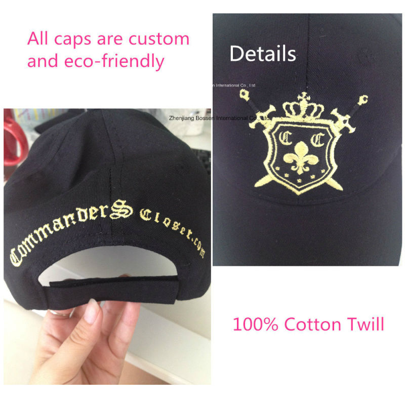 Custom Made Embroidered Printed Cotton Promotional Baseball Cap Hat