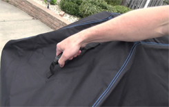 Oxford PU Coated Black BBQ Grill Cover