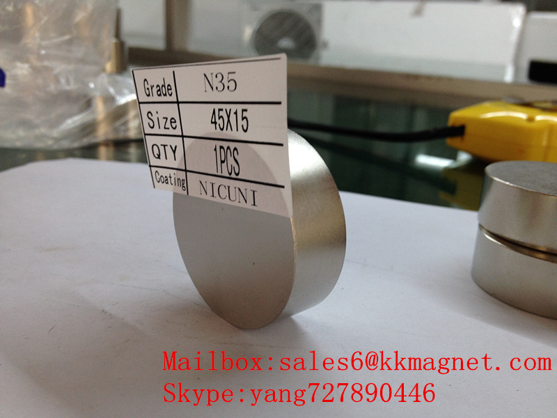 neodymium Magnet for water meters: Neva, Metron, Gerrida (until 2008 onwards: D45X15mm d45X15mm