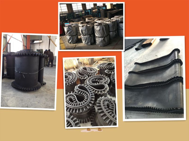 Chevron Rubber Conveyor Belts with Ribs Width 2000mm