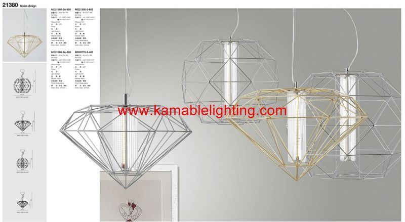 Hotel Metal Diamond Modern LED Pendant Lighting (MD21380-1A-600)