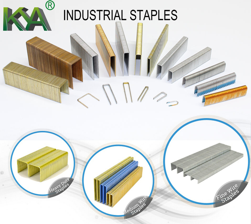 Pneumatic Snw Series Staples for Roofing, Packaging and Construction