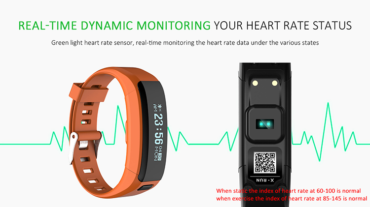 Fashion Latest Design Heart Rate Smart Bracelet with Waterproof Bluetooth Watch