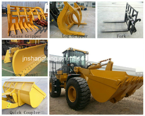 China 3 Cubic Meter 5ton Wheel Loader Slide Fork Loader