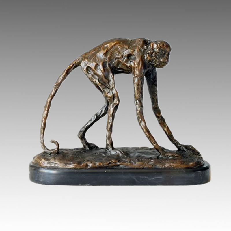 Animal Statue Monkey Walking Bronze Sculpture, Milo Tpal-160