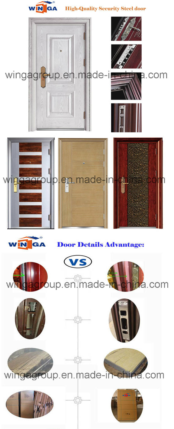 High Quality Iron Metal Security Steel Door (W-S-111)