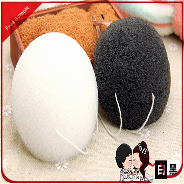 Bamboo Charcoal Round Konjac Sponge, Konnyaku Sponge