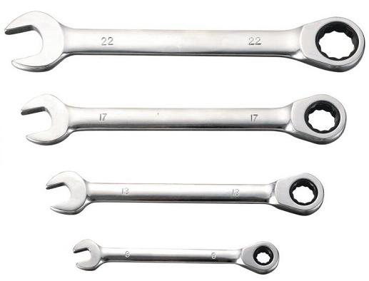 New Style Combination Ratchet Wrench with Knurling Handle