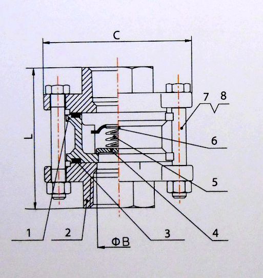 3-PC Spring Loaded Check Valve