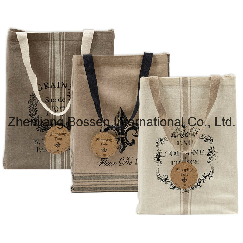 OEM Produce Customized Logo Printed Promotional Cotton Canvas Craft Tote Bag