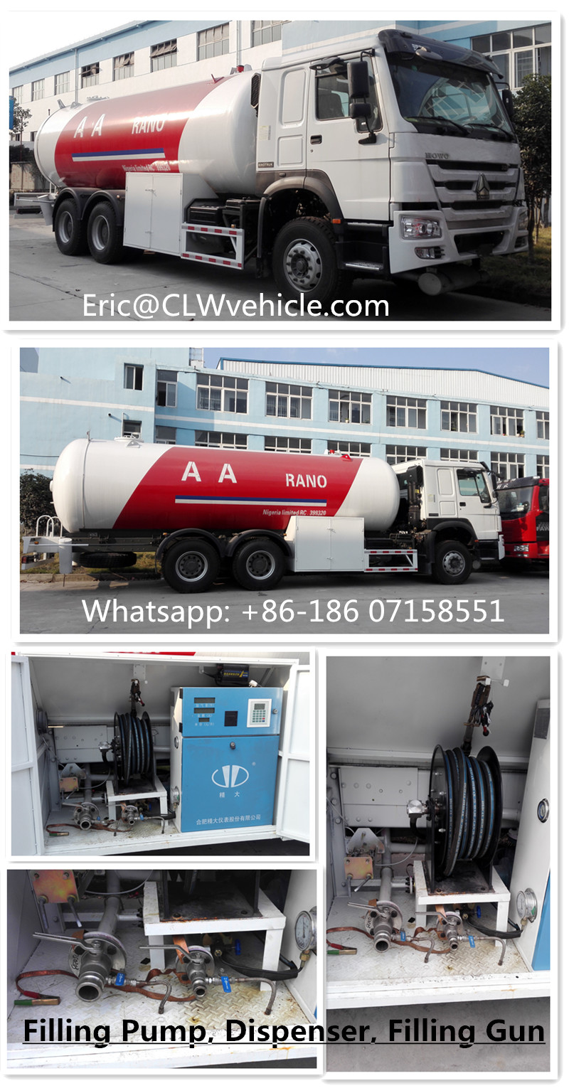 20m3 10ton LPG Dispenser Mobile Cylinder Filling Bobtail Truck