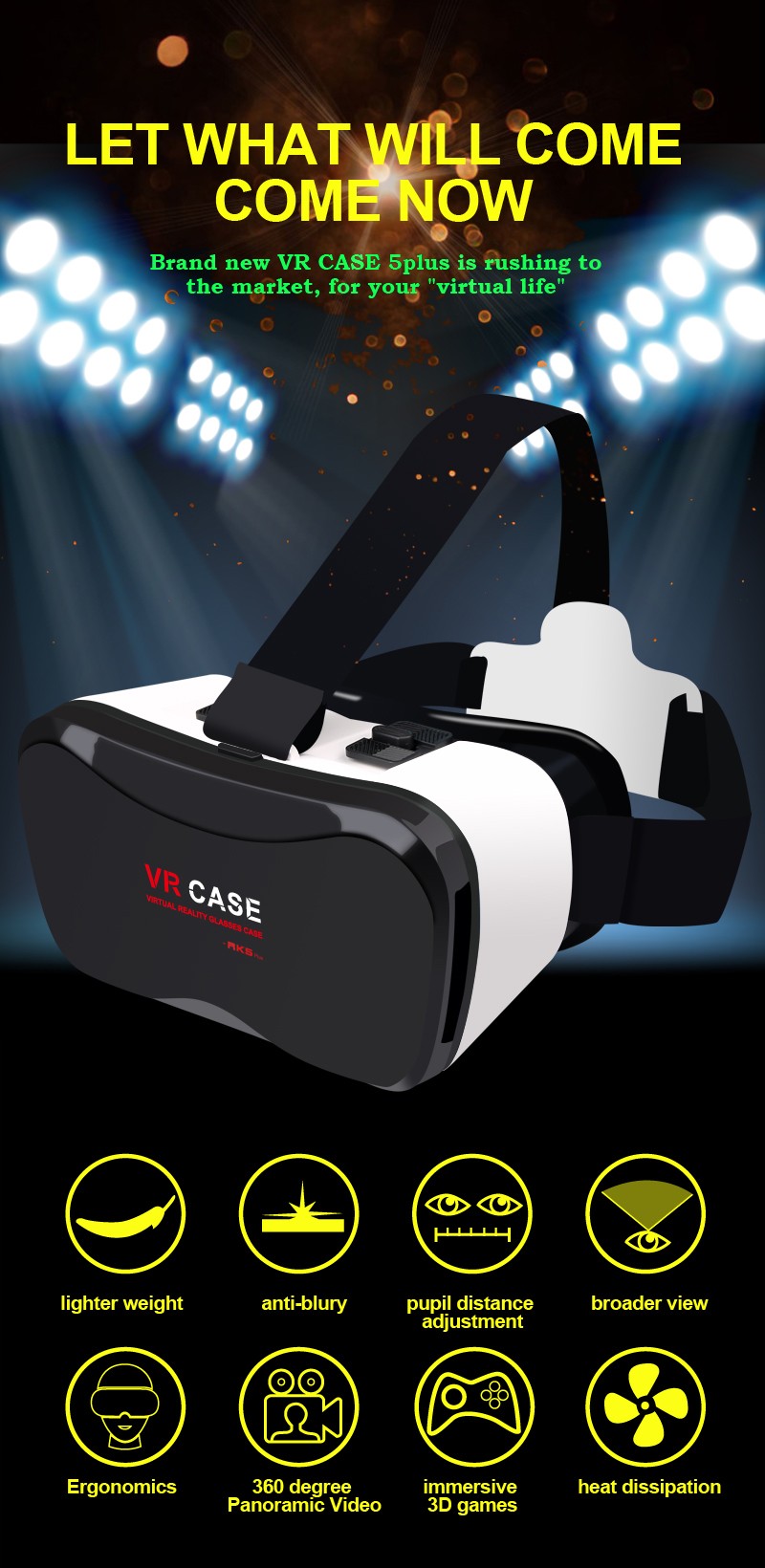 2016 Newest Best Quality Radiation Proof Vr Box, Virtual Reality Headset, 3D Glass, 3D Headset for 3D Movies, 3D Games