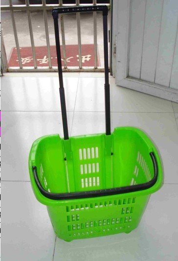 High Quality Supermarket Basket with Wheels with CE and ISO