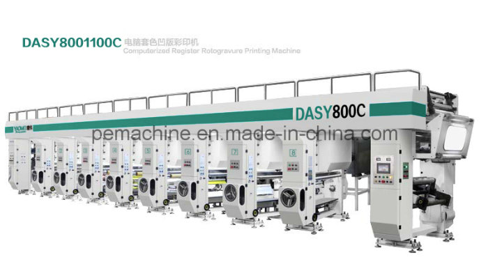 High Speed 8 Colors Rotogravure Printing Machines (150m/Min)