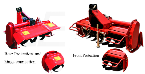 Compact Rotary Tiller Behind Kubota 3 Point Linkage Tractor