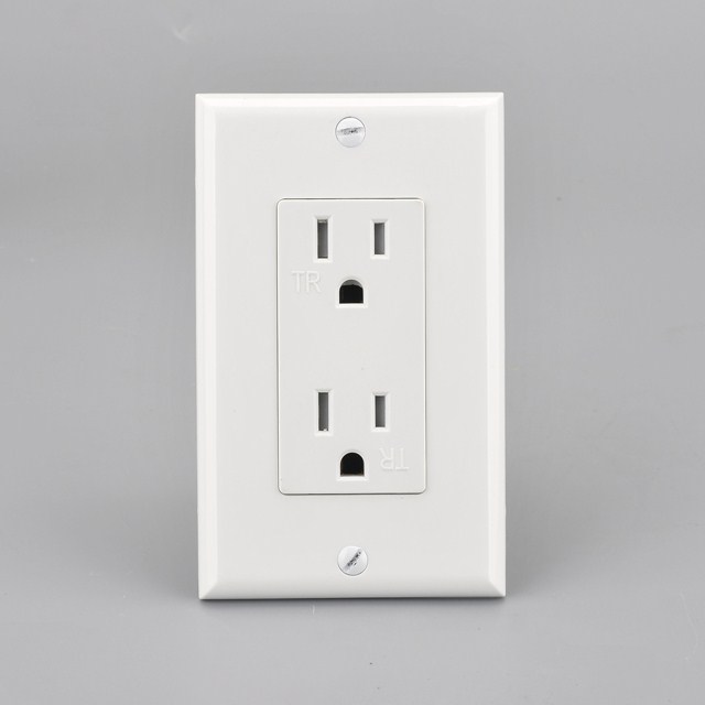 Duplex Grounding Tamper Resistant Safety Electrical Outlet