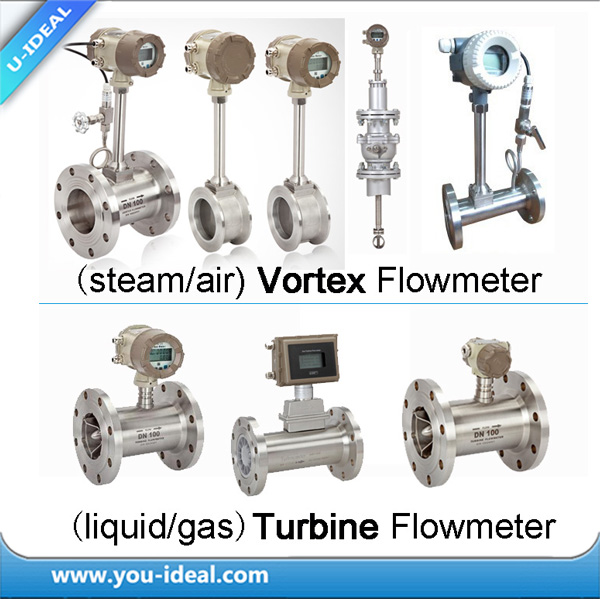 Gas or Steam Mass Vortex Flow Meter, Water Turbine Electromagnetic Flowmeter