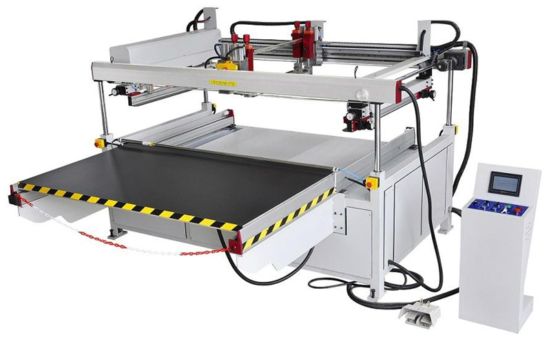 Tmp-120240 Large 4-Pillar Semi Automatic Glass Screen Printer