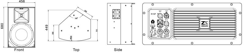 15'' Professional Stage Monitor Active Speaker