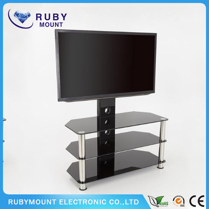 Tempered Glass Living Room Furniture TV Stand DVD Bracket