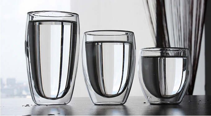 350ml Egg-Shaped Double Wall Glass Cup