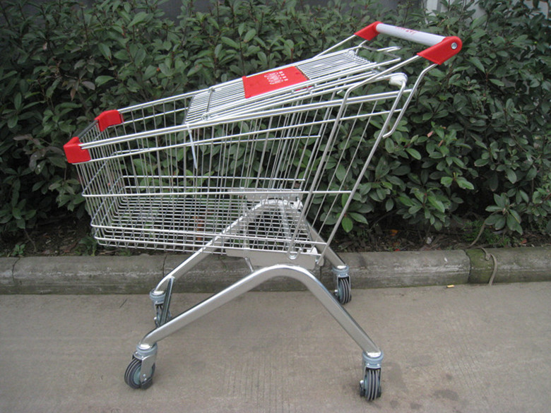 Four Wheels Shopping Trolley Used in Supermarket