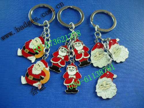 Christmas Trees Key Ring of Gold Printed, Decoration (GZHY-KC-002)