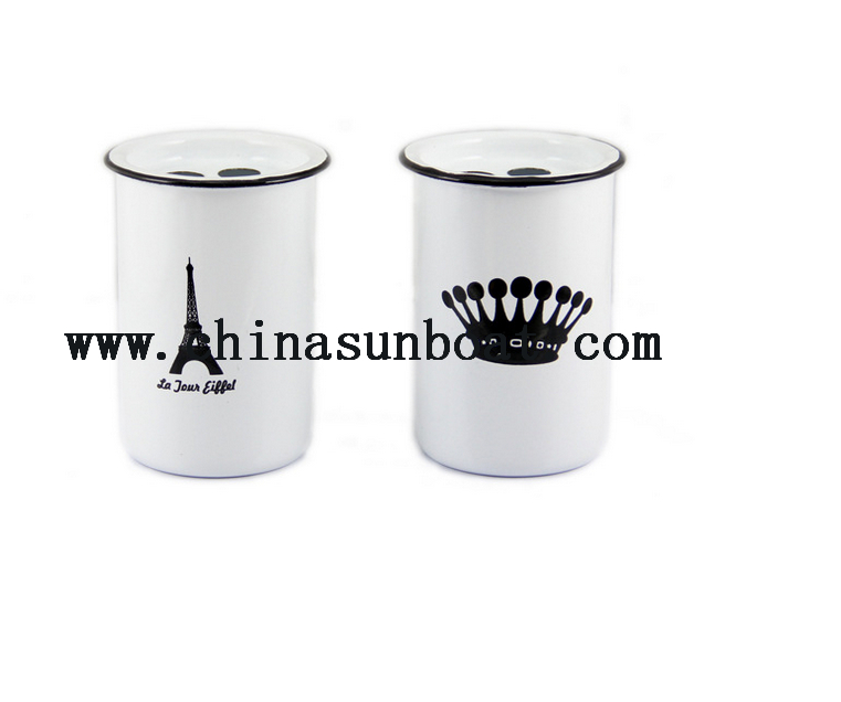 Promotional Enamel Toothbrush Cup