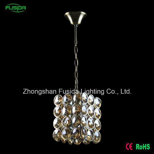 Factory Single E27 One Lights Classic Living Room Light Crystal Chandelier Pendant Light for Sale