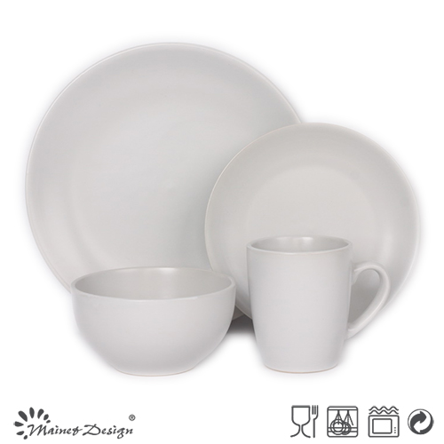 16PCS ROUND MATTE CERAMIC DINNER SET