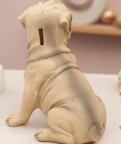 Custom Resin Artificial Lifelike Dog Decorative Craft Money Box Toy