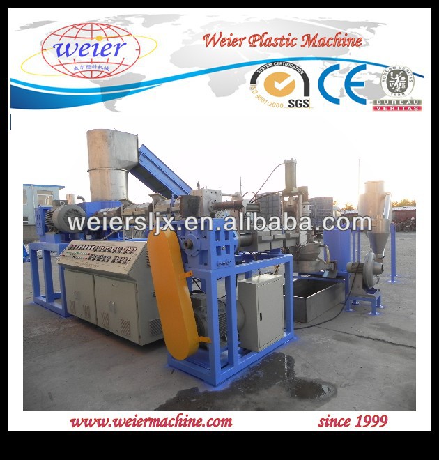 Ce SGS ISO Waste Plastic Pellets PE PP HDPE Film Recycling Pelletizing Extruder