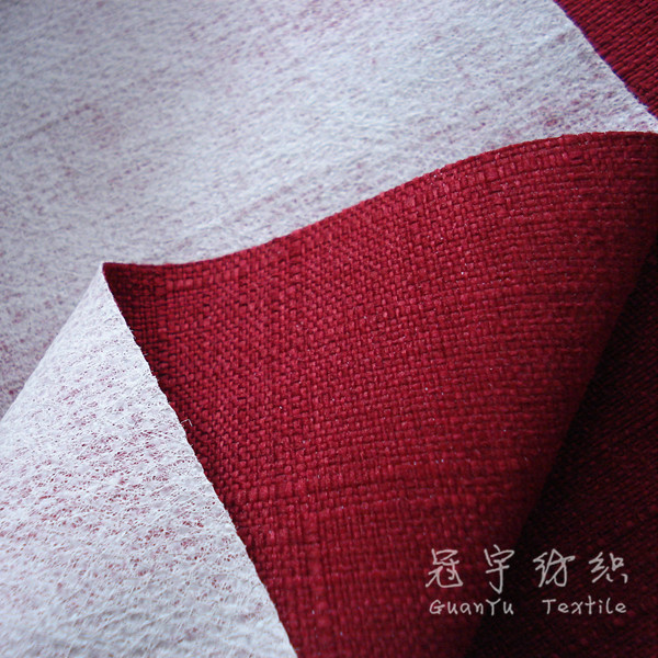 Fr Polyester Linen Sofa Fabric Coated Linen Home Textile Fabric