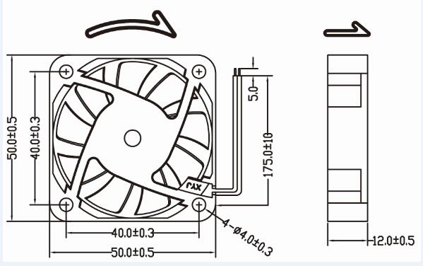 50*50*12mm Small 24V Fan for 3D Printer 12V DC Fan Motor