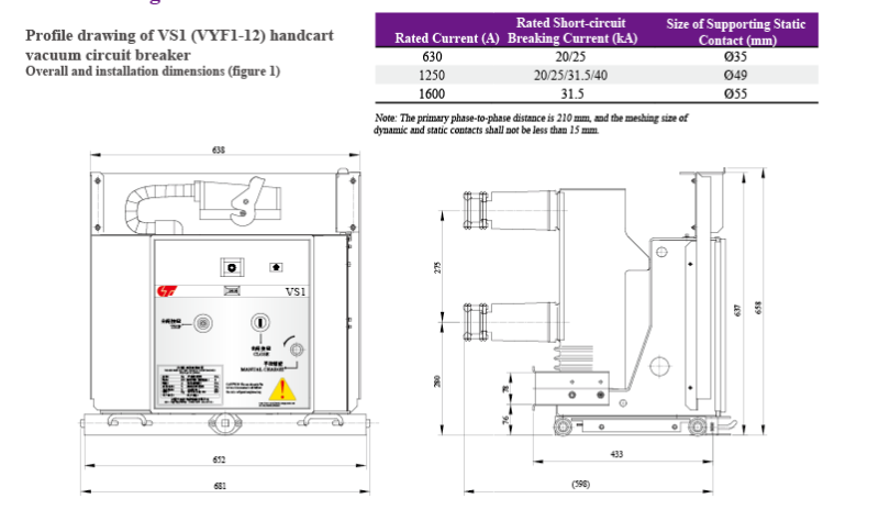 Vs1-Hv Vacuum Load Breaker with Different Operation Mode