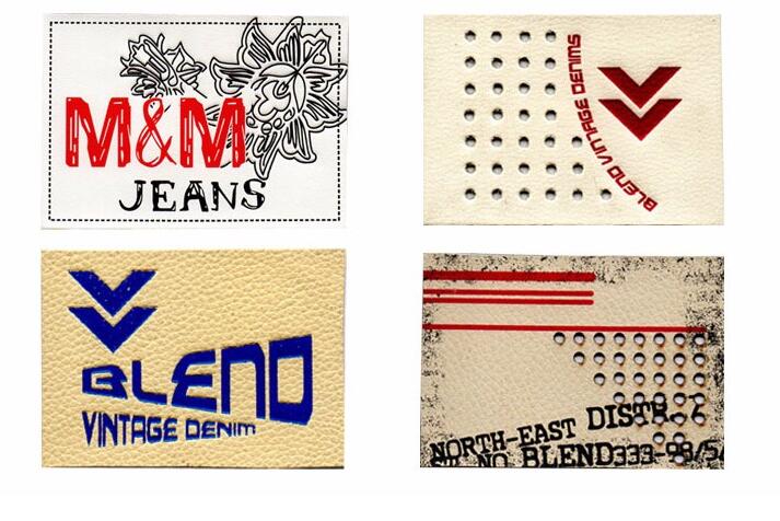 Leather Tag Fashion Design Custom Embossed Leather Patch, Garment Jeans Leather Patch Labels