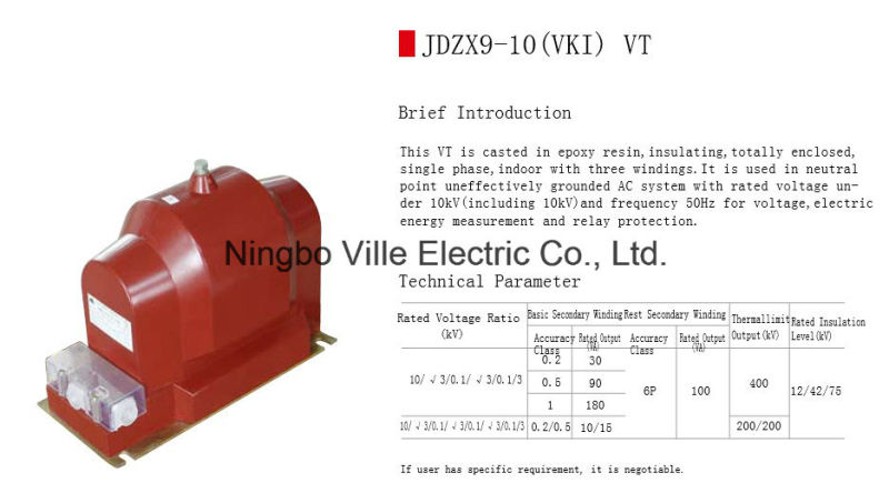 Potential Voltage Transformer (PT VT) Instrument Transformer