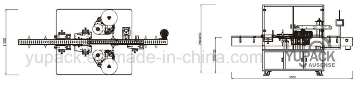 Automatic Double Sides Flat Bottle Cans Barrel Labling Label Machine